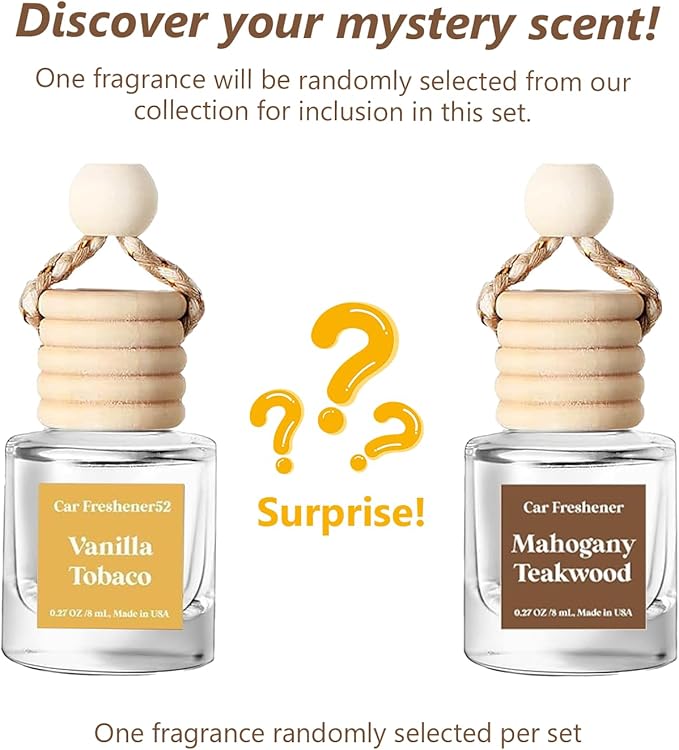 HoogaLife Car Air Freshener Diffuser 6 Pack Hanging Air Freshener - Vanilla Scents Car Freshener for Women, 45+ Days Long Lasting Fragrance Made in USA