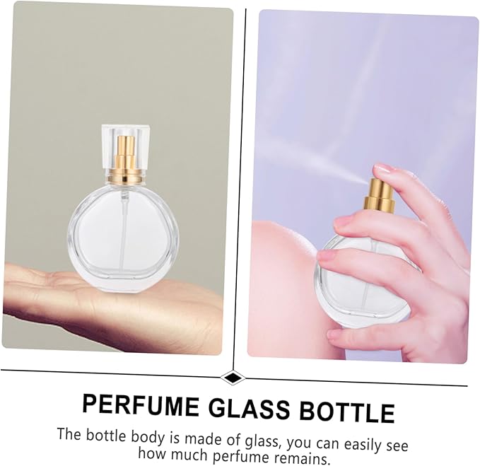 3pcs Refillable Glass Perfume Atomizer Portable Fine Spray Bottles for Travel Leakproof and Reusable Fragrance Containers Present for Friends and Family