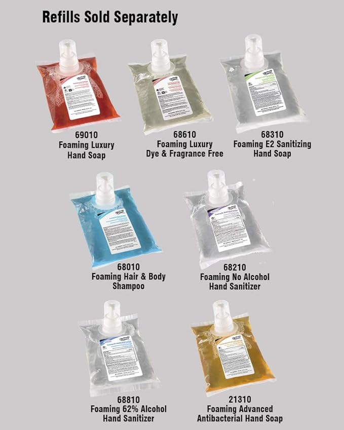 Health Guard 21310 Foaming Advanced Antibacterial Hand Soap, 1000 mL Refill Bag, Amber with Citrus Spice Scent (Pack of 4)