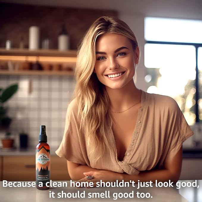 Lumi Outdoors Natural Air Freshener - Orange Clove - Essential Oil Odor Eliminating Room Spray