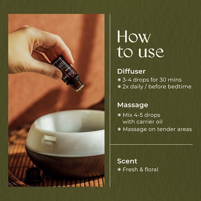 Stress Relief Oil Essential Oils Blend for Diffuser & Sleep Oil for Diffuser Set - Aromatherapy Grade Essential Oils Set - 2x10ml - Gya Labs