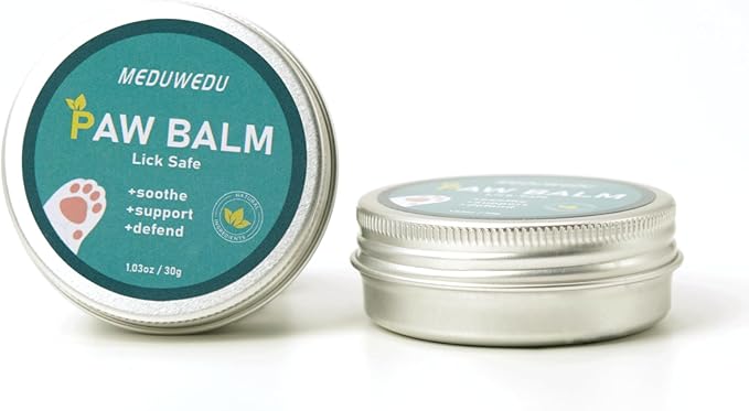2-Pack Dog Paw Balm - 60g Natural Paw Cream for Dogs & Cats | Beeswax, Coconut Oil, Vitamin E | Lick-Safe Paw Pad Balm for Hot Pavement, Dry & Cracked Paws
