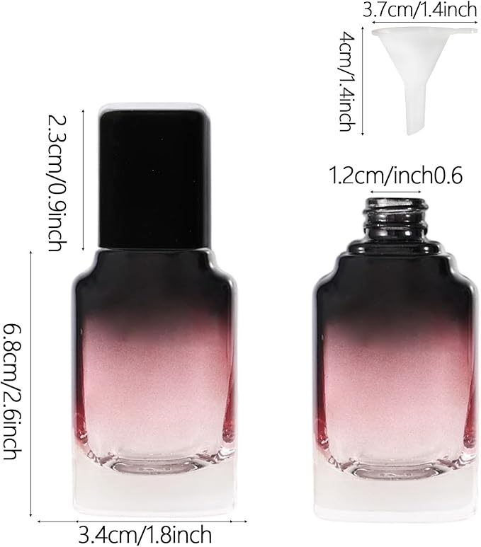 Perfume Bottles Empty Glass Atomizer Sprayer, 3 Pack 20ml Refillable Travel Spray Bottle for Fragranc or Essential Oil, Portable Cologne Atomizers with Dispensing Kit for Handbag, Date