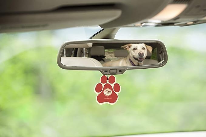 One Fur All Pet House Car Air Freshener - Fresh Citrus/Ruby Red Grapefruit Pack of 4 - Non-toxic Car Air Freshener - Pet-Friendly Air Freshener For Small Spaces & Car - Odor Eliminating Air Freshener