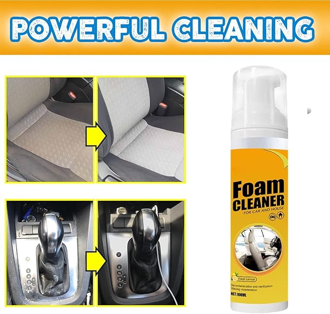 2 PCS Multipurpose Foam Cleaner Spray, Foam Cleaner for car and House, Leather Decontamination, Multi-Functional Foam Cleaner, All-Purpose Household Cleaners for Car and Kitchen