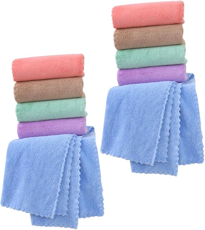 10pcs Guinea Pig Soft Bedding Fleece Cage Liners Washable Absorbent Pet Bath Towels for Small Animals Hamsters Rabbits Rodents Cozy Cage Pads