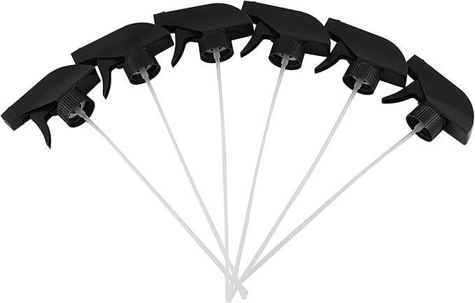 Cornucopia Brands 3-Setting Mist Spray & Stream Sprayer Replacement Parts (6-Pack); Fits Standard 8oz / 16oz Boston Round 28/400 Neck Bottles