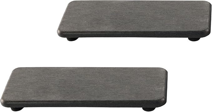 2 Pcs Water Absorbing Stone Trays, Kitchen/Bathroom Sink Soap Dish, Diatomite Tray Used for Hand Soap & Cosmetic Bottles in The Modern Home, 3.15" W x 6.3" L, Dark Gray