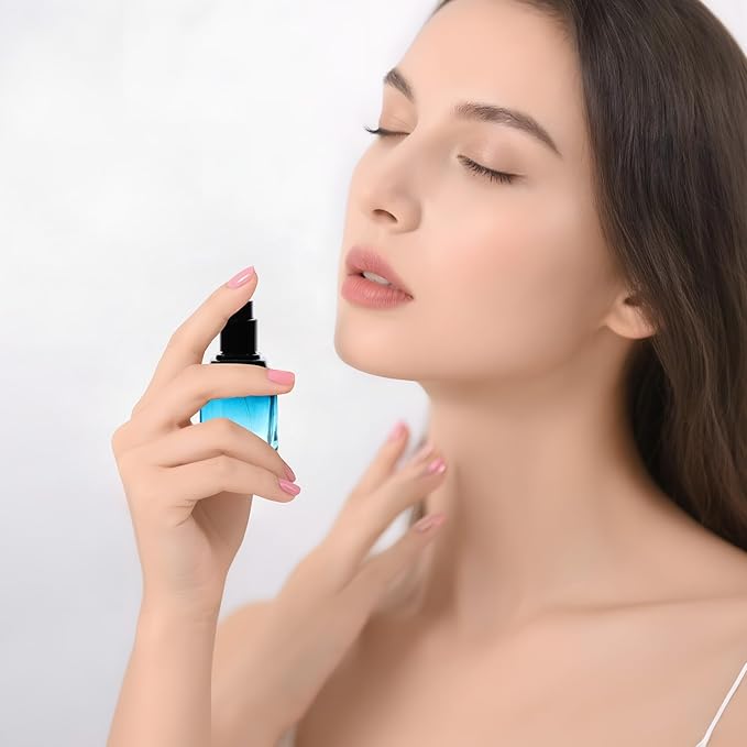 Perfume Bottles Empty Glass Atomizer Sprayer, 3 Pack 20ml Refillable Travel Spray Bottle for Fragranc or Essential Oil, Portable Cologne Atomizers with Dispensing Kit for Handbag, Date