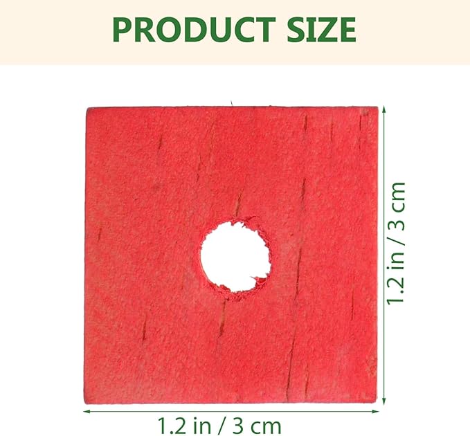 100pcs Bite Toy Wood Pieces for Pets Assorted Color Chew Toys Perfect for Birds and Small Animals