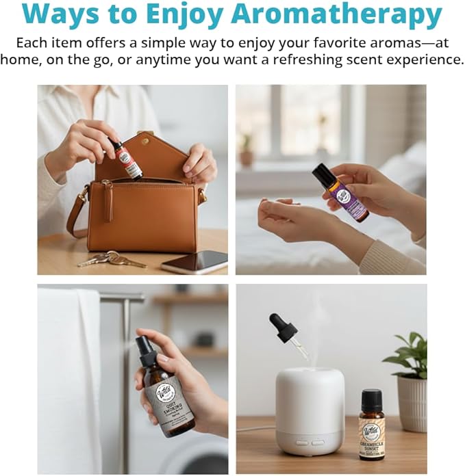 Wild Essentials Escape Essential Oil Blend – Relaxation & Stress Relief Aromatherapy 4-Pack