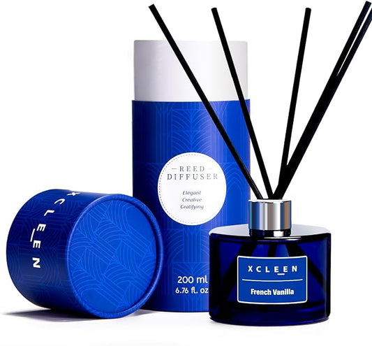 Reed Diffuser Set, 6.7Oz French Vanilla Scented Oil Diffuser for Home & Office Decor, Air Freshener for Anyroom