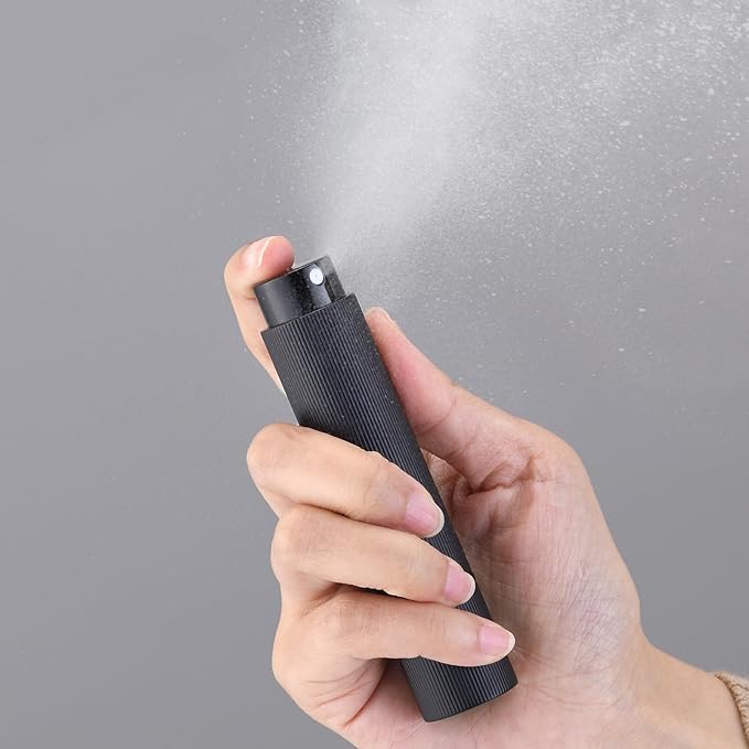 Travel Perfume Bottle Refillable - Cologne Spray Atomizer Mini - Small Travel Size Sprayer Empty for Refill Sample Container - Portable Fragrance Decant Dispenser for Men Women 3PCS 8ml Grey