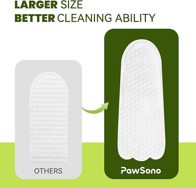 Ear Finger Wipes for Dogs & Cats, Thicker Dog Ear Cleaner Wipes, Natural Relief Cat Ear Cleaner Dog, Pet Health Supplies for Dog Small Animal Cat, Aloe Scent Deodorizing - 50 Count