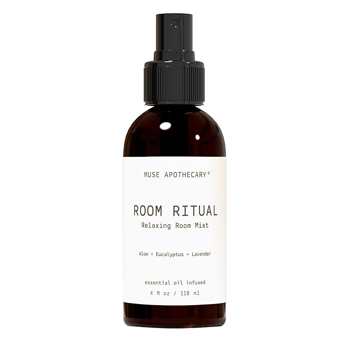 Muse Apothecary Room Ritual - Aromatic and Relaxing Room Mist, 4 oz, Infused with Natural Essential Oils - Aloe + Eucalyptus + Lavender