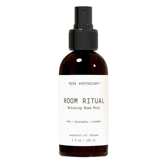 Muse Apothecary Room Ritual - Aromatic and Relaxing Room Mist, 4 oz, Infused with Natural Essential Oils - Aloe + Eucalyptus + Lavender