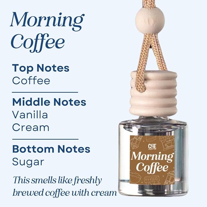 CE Craft Hanging Car Air Freshener – Fragrance Oil Diffuser with Essential Oils – Long-Lasting Aromatherapy Scents for Automobiles – 4 Pack, Bakery