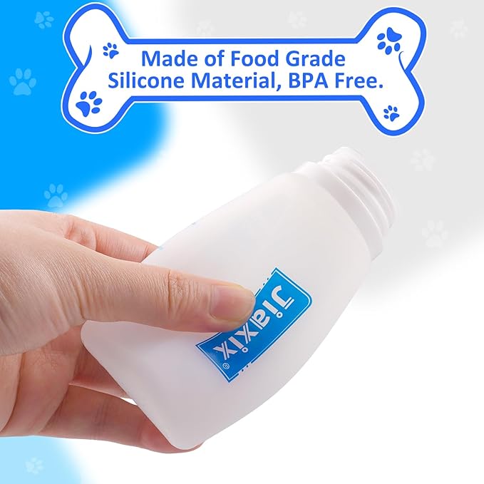 3 Pack Kitten Silicone Bottle Feeding Kit,Nipple & Feeding Kit for Kittens, Reusable Newborn Kitten Supplies, Suitable for Feeding Kitten, Puppy, Rabbit,Hamster (Blue, Large)