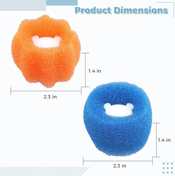 10 Pcs Reusable Hair Removal Balls For Laundry, Pet Hair Catcher, Washing Machine Hair Sponge, Lint Remover, Anti-Tangle Clothes Cleaner