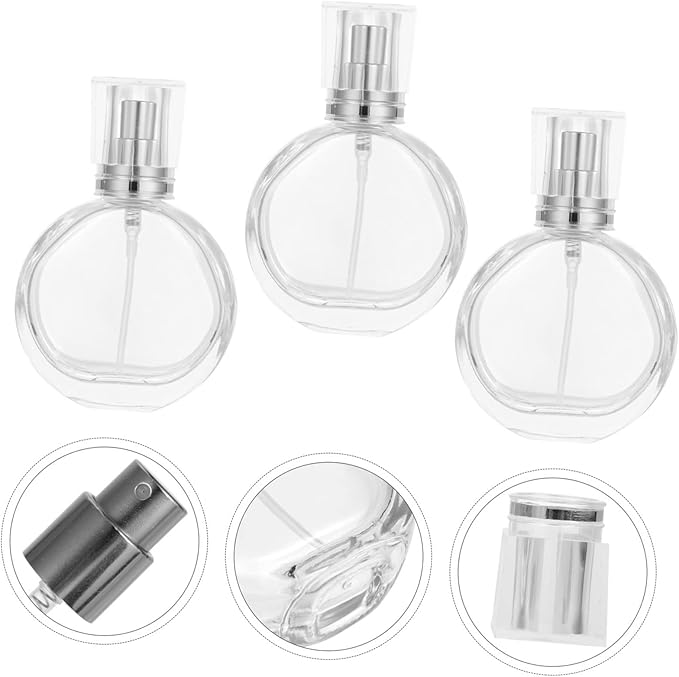 3pcs Perfume Refillable Spray Bottle of Glass Perfume Bottles Fine Mist Sprayer for Travel Leakproof Reusable