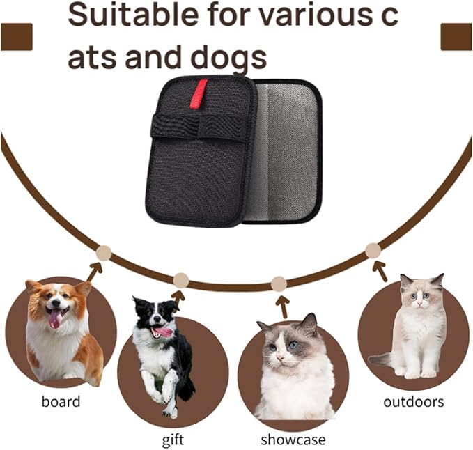 1 Pcs Pet Hair Removal Glove, Electrostatic & Reusable Cat Dog Hair Remover for Couch, Furniture, Carpet, Car Seat | 2025 Upgraded Grooming Gloves & Fur Removal Tool