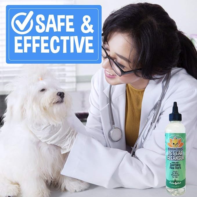 Bodhi Dog Ear Cleaner Solution for Dogs & Cats - Aloe Vera Ear Cleanser, Gentle, Safe for Ear Health - Removes Dirt, Wax & Debris - Prevents Odor & Irritation - Made in USA (8 Fl Oz)