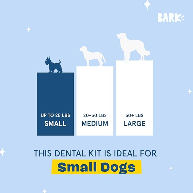 Barkbox Bright Durable Dog Dental Kit for Tough Chewers, Toothpaste - Small Breeds (15 Chew Sticks)
