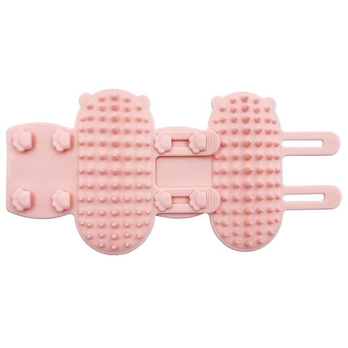 Cat Self Groomer Brush Adjustable Corner Cat Face Itch Scratching Brush Table Leg Silicone Self Massage Comb for Indoor Long and Short Haired Kitten Cats - 2 Pack (Pink)