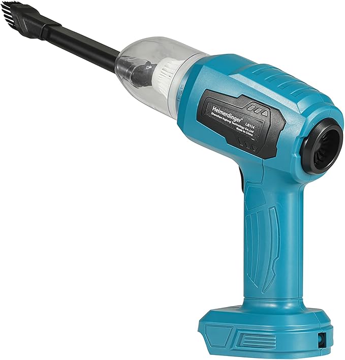 Heimerdinger Cordless 4-in-1 Handheld Vacuum & Blower for Makita 18V Battery, 21000Pa Powerful Suction Wireless Portable Dust Buster for Car Cleaning, Home Use and Pet Hair