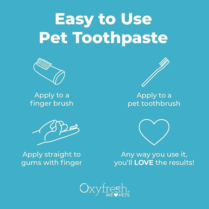 Oxyfresh Premium Dog & Cat Dental Gel Toothpaste - Best Teeth Cleaning Gel Helps Fight Plaque, Tartar and Freshen Bad Dog & Cat Breath - Best Pet Dental Care Toothpaste - 4oz