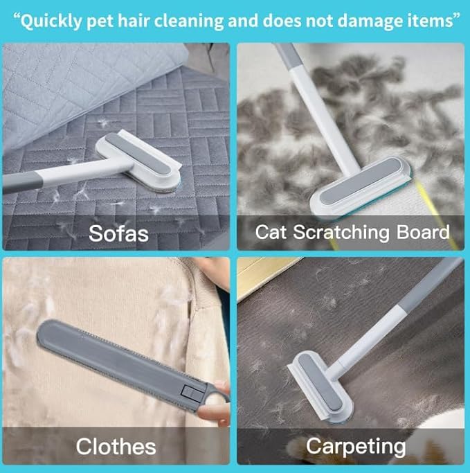 4 in 1 Pet Hair Remover for Furniture, Multifunctional Pet Hair Removal Brush Reusable Pet Hair Remover Tool 2025 New Pets Hair Remover for Couch Carpets, Clothes, Bedding, Window