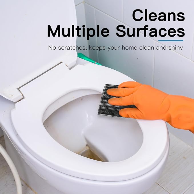 Toilet Cleaner Hard Water, 2024 Newly Upgraded Toilet Cleaning Screens Hard Water Remove Pads for Stain Calcium Deposits Scrubber(30PCS)