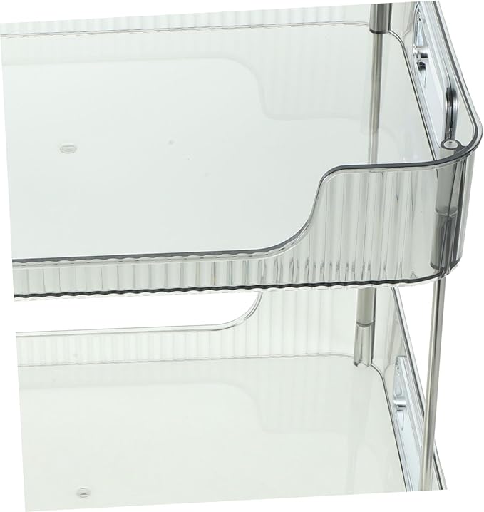 BESTOYARD 2tier Bathroom Countertop Organizer Tray Makeup Brush Organizer Over Toilet Storage