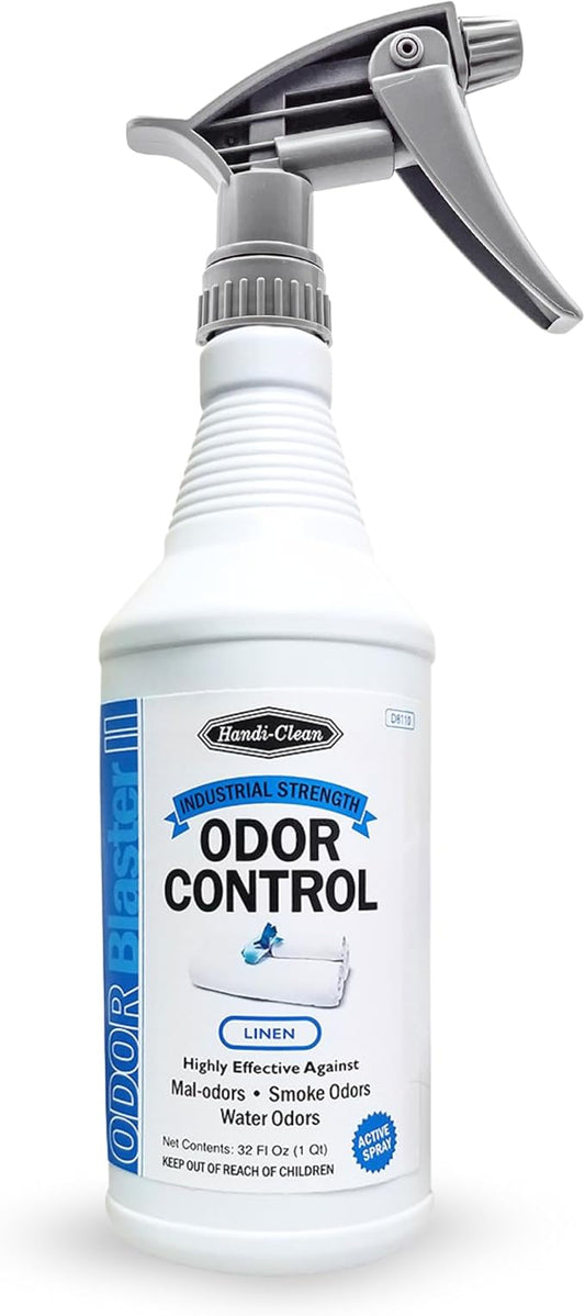 Odor Control and Deodorizer, Water-Based Air Freshener Spray, Linen Scent, 32 Fl Oz, for Eliminating Smoke, Water, and Malodors in Homes, Offices, and Vehicles
