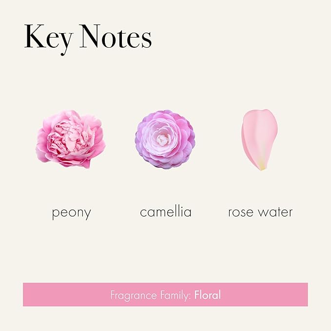 LAFCO New York Classic Candle, Duchess Peony - 6.5 oz - 50-Hour Burn Time - Reusable, Hand Blown Glass Vessel - Made in The USA