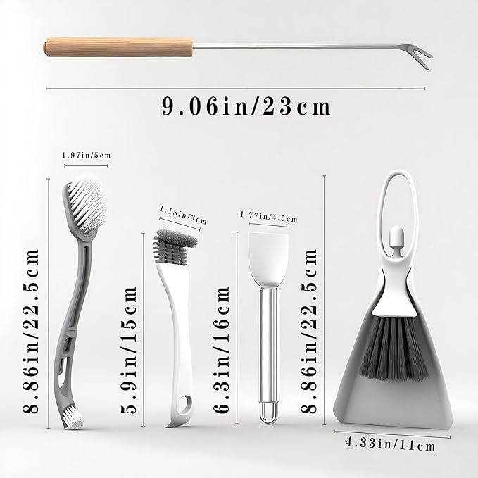 5-Piece Bird Cage Cleaning Brush Tool Set, Bird Cage Cleaner, Pet Cage Cleaning Kit, Suitable for Bird Cages, Rabbit Cages, Hamster Cages, Parrot Cages, and Other Small Pet Cage Accessories