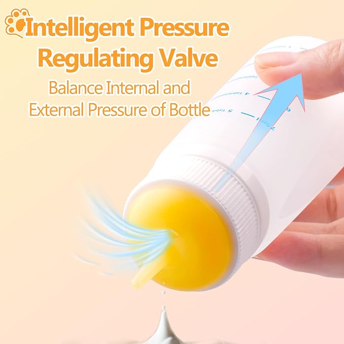 3 Pack Kitten Silicone Bottle Feeding Kit,Nipple & Feeding Kit for Kittens, Reusable Newborn Kitten Supplies, Suitable for Feeding Kitten, Puppy, Rabbit,Hamster (Yellow, Medium)