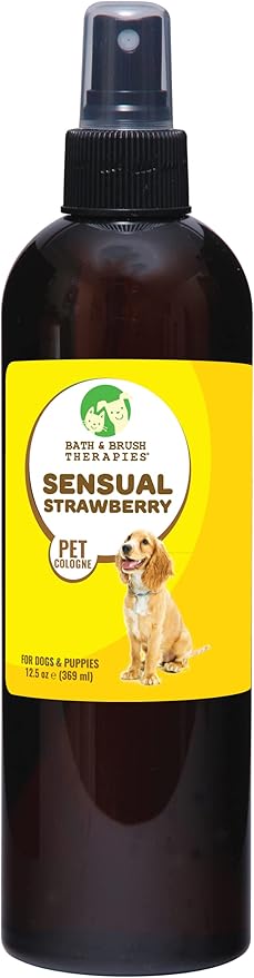 Showseason Bath & Brush Therapies® Sensual Strawberry Pet Cologne 12.5 oz. For Dogs | Long-Lasting, Fruity Scent | Paraben-Free | Biodegradable & Non-Toxic | Made in The USA