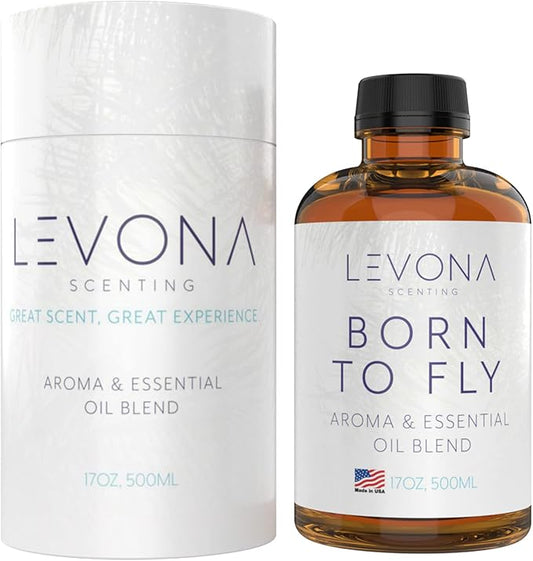 Levona Scent Essential Oil for Diffuser: Home Luxury Scents Fragrance Oil - Aroma Diffuser Oil Refill - Hotel Oil Diffuser Essential Oils for Humidifiers - 500 Ml/ 17oz Essential Oils - Born to Fly