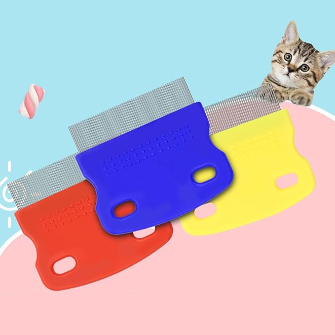 Maxmoral 3PCS Cat Dogs Grooming Combs Tear Stain Remover Effectively Removes Crust/Loose Hair/Eye Stain on Pet