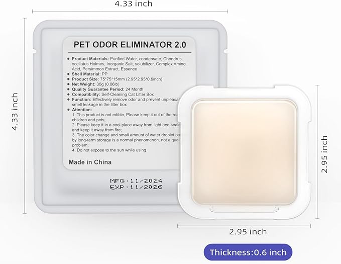 3 Packs Smelling Fresh with N50-2.0 Odor Eliminator Exclusive for Pura Max Automatic Self-Cleaning Cat Litter Box - Cat Toilet Odor Control, Deodorant Aromatherapy Paste (Old/New Packaging Randomly)