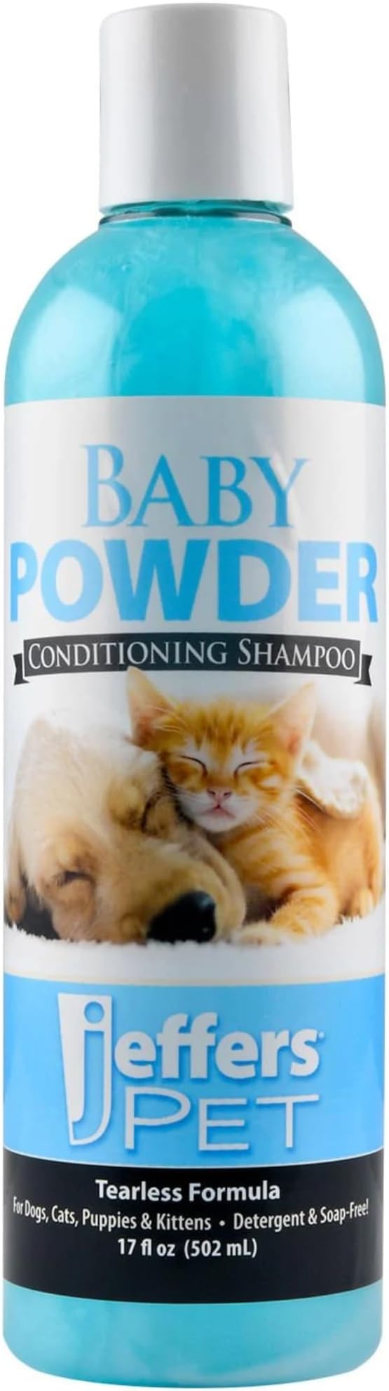 Jeffers Baby Powder Scent Conditioning Shampoo for Dogs, Cats, Puppies & Kittens – Gentle, Soap Free Formula with Natural Oils – Odor Eliminating, Safe Coat Care, Hypoallergenic Pet Shampoo, 17 oz
