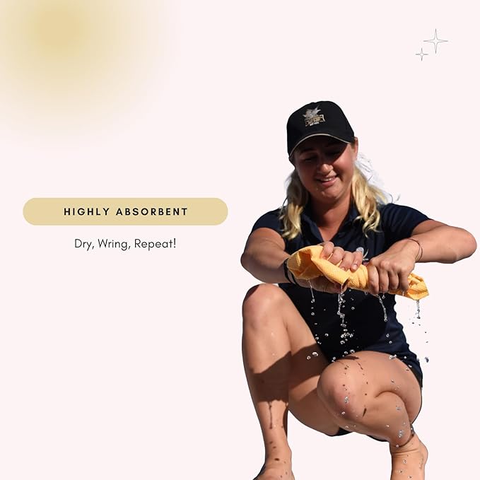 HydroSwipe for Dogs - Chamois Cloth for Drying Pets - Super Absorbent, Soft, and Large Towel 24" x 32" - Odor Resistant, Reusable, and Dries Stiff to Stay Fresh