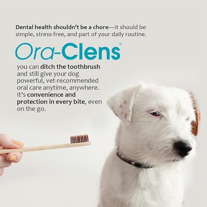 Oral Hygiene Chews for X-Large Dogs-Enzymatic Dental Treats for Daily Oral Care, Cleans Teeth and Freshens Breath, Reduces Plaque, Bacteria and Tartar Build Up Without Brushing-15 Chews