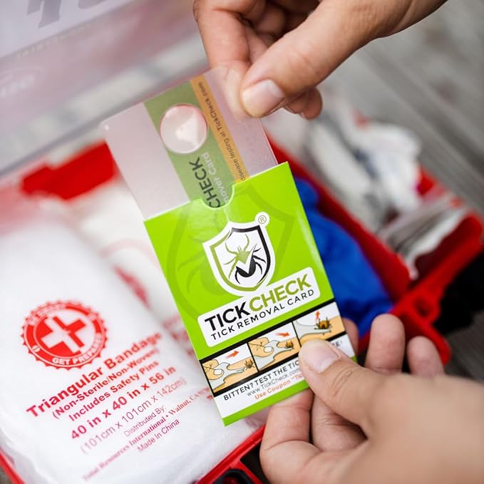 Tick Remover Card - Wallet Sized Tick Removal Tool with Free Tick ID Card & Testing Information - for People, Dogs, Cats (2)