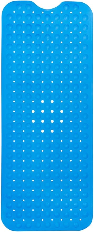 ENKOSI Bath Mat - Large Non Slip Bathtub & Shower Mat - Extra Long 40 x 16 Inch Bathroom Mats for Tub Nonslip Anti Slip Bathmats (40x16 Sky Blue 1-Pack)