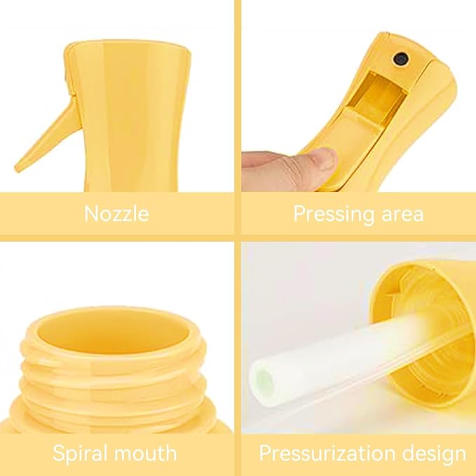 Continuous Mist Spray Bottle for Hair, Face & Plants (6.8oz/200ml) - Ultra Fine Travel-Size Water Mister for Salons, Cleaning, Pets & Skincare Leakproof Design