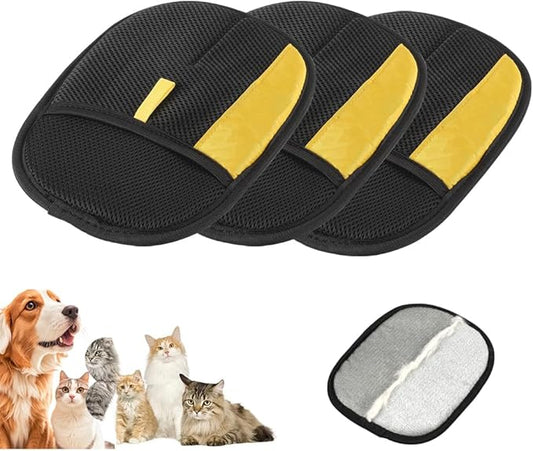 Pet Hair Removal Glove for Cats & Dogs, 2025 New Pet Hair Remover Electrostatic Gloves Pet Hair Remover Glove for Couch, Furniture, Carpet, Curtain, Washable Reusable Animal Fur Removal Tool (3PCS)
