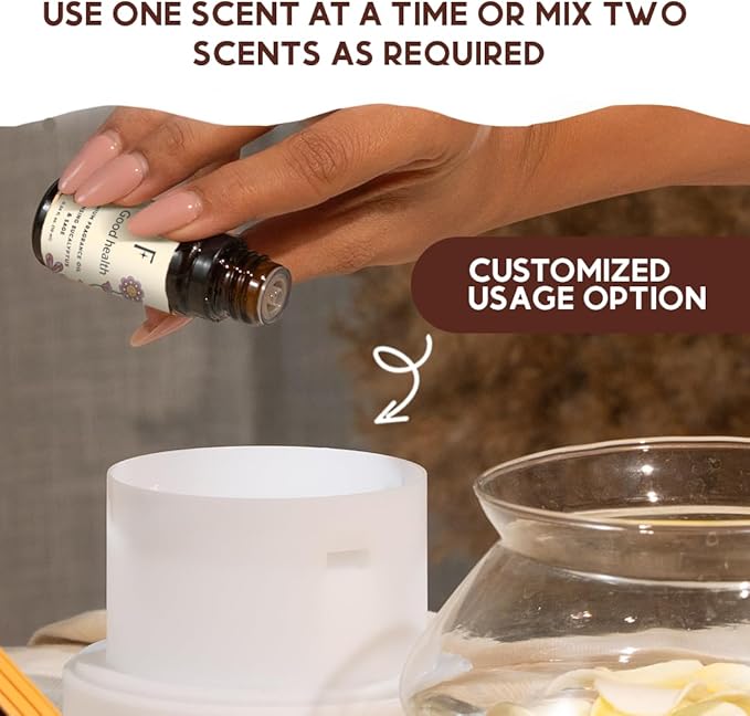 Folkulture Essential Oils for Home | Set of 6 (0.34 fl oz x 6) Sandalwood, Vanilla, Eucalyptus, Cedar Essential Oil, Sage & Chamomile Diffuser Oils for Relaxation for Women