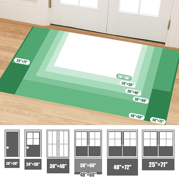 IM HOME Chenille Absorbent Outdoor Doormat 72" x 48", Washable Muddy Door Mats for Dog Non Slip Indoor Doormats Dog Mat for Muddy Paw Front Inside Doormats for Entryway Dark Gray